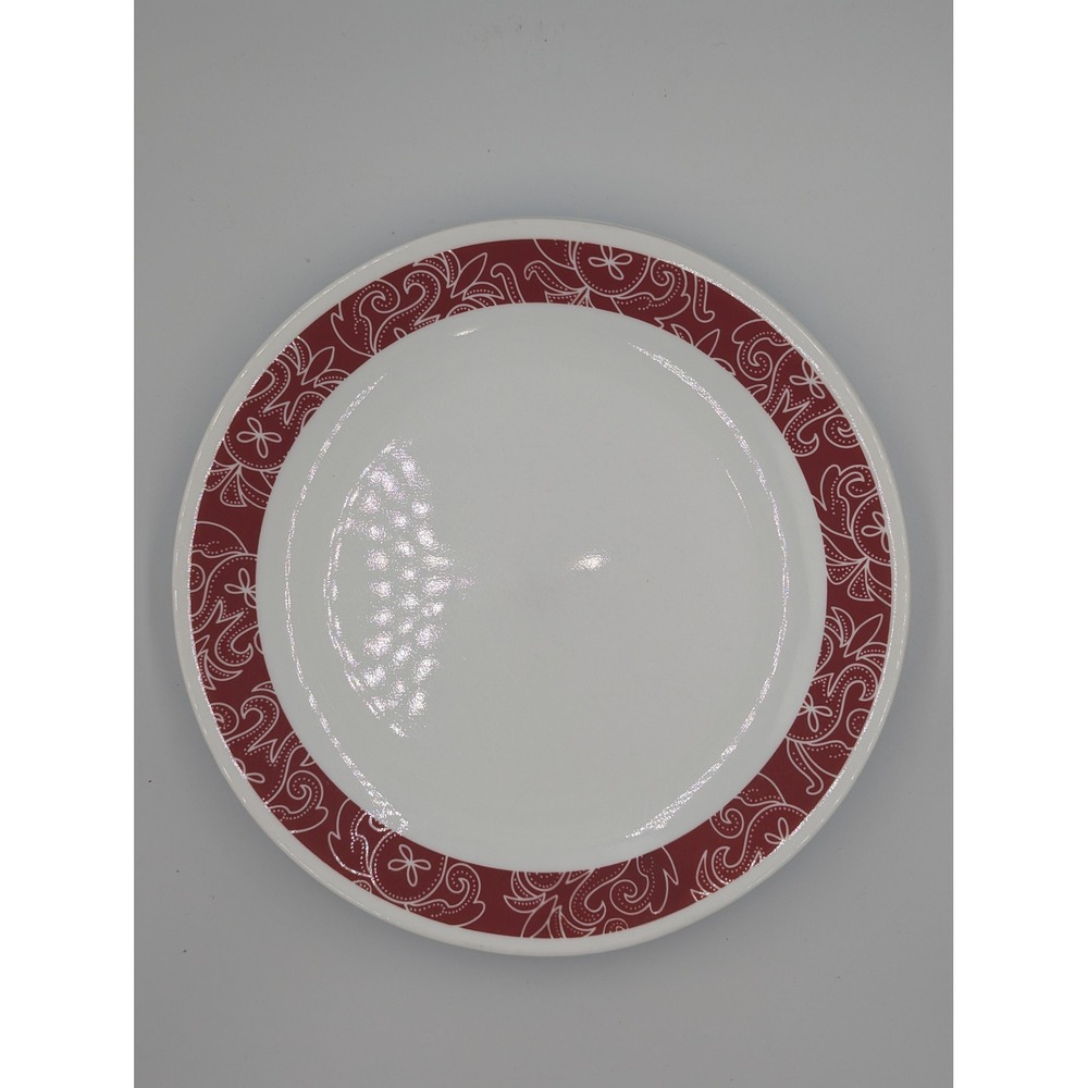 Corelle Dinner Plates Vitrelle Bandhani Red 4x 10.25" Bandana Country Cowgirl